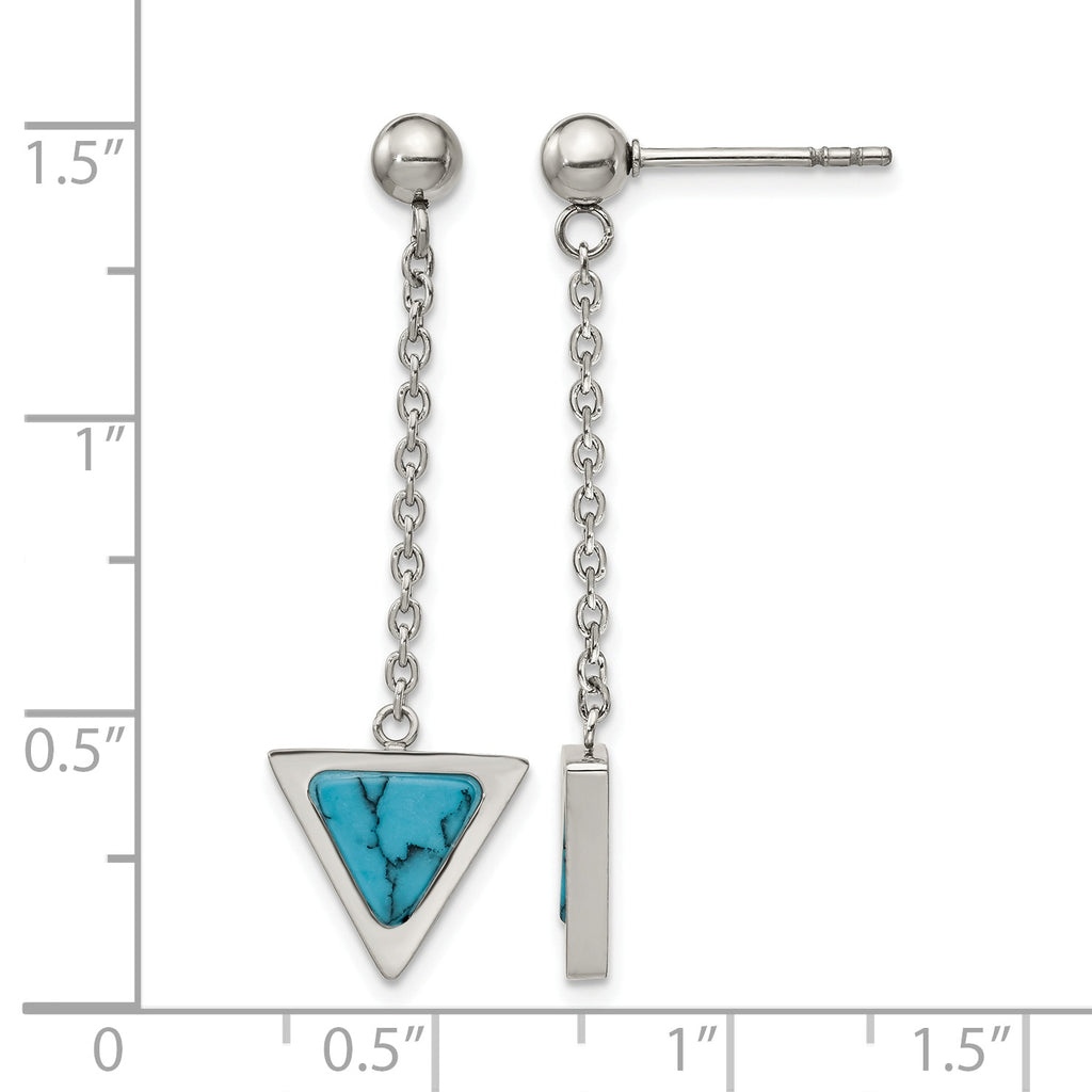 Stainless Steel Polished Drop Dangle Earrings for Women