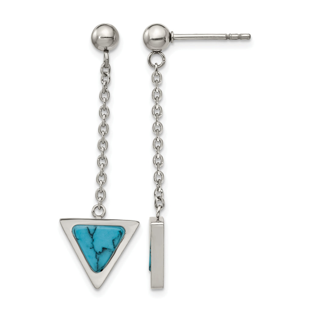 Stainless Steel Polished Drop Dangle Earrings for Women