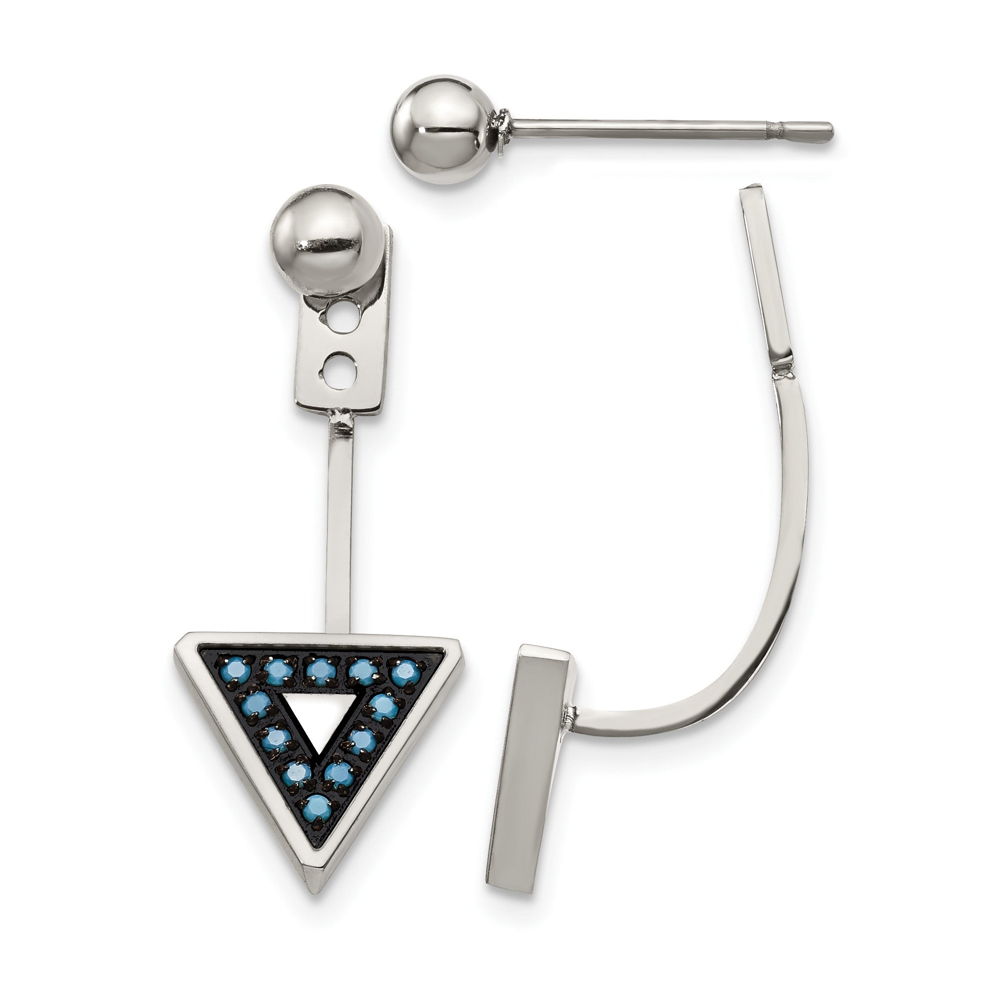 Stainless Steel Polished Drop Dangle Earrings for Women