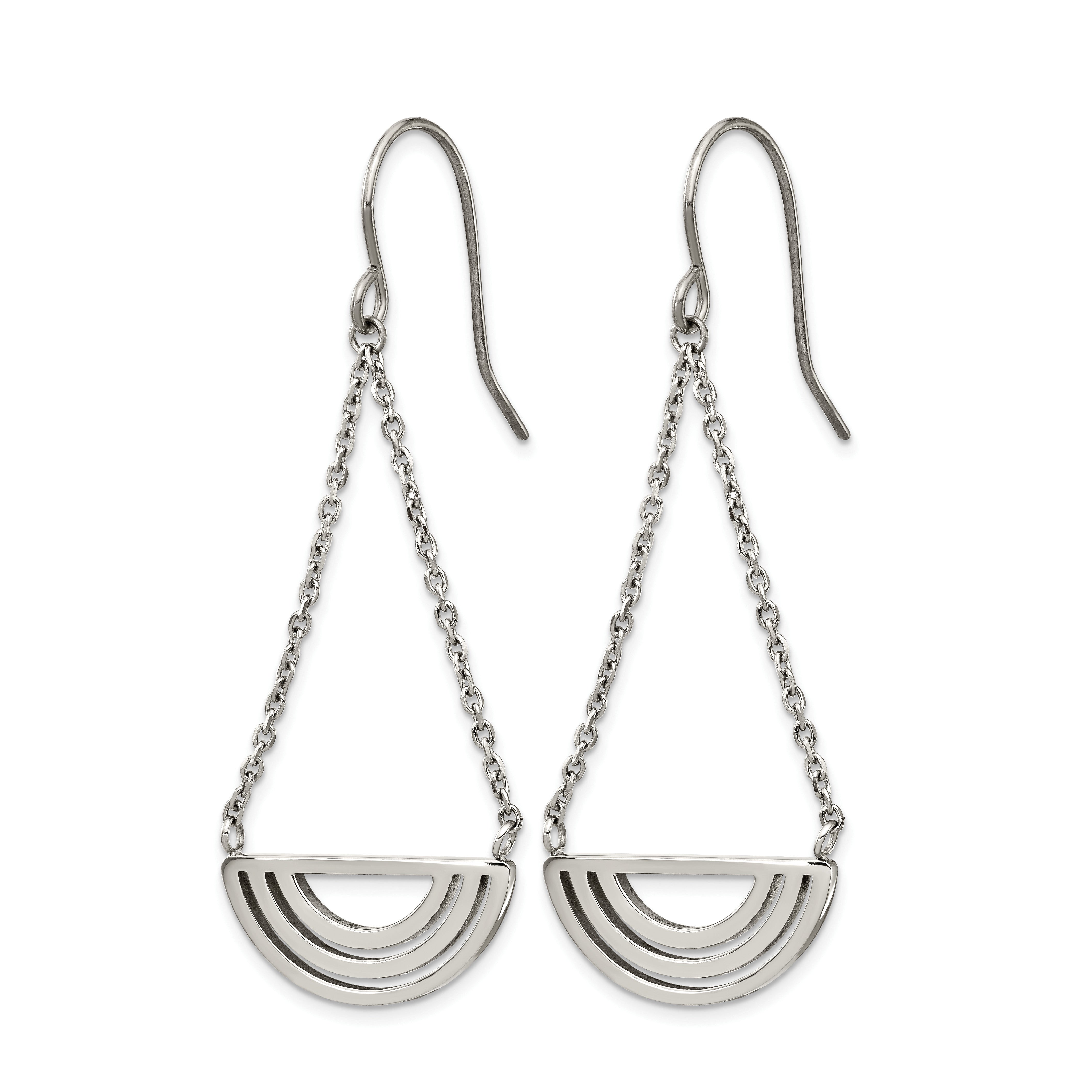 Stainless Steel Polished Drop Dangle Earrings for Women Secondary image