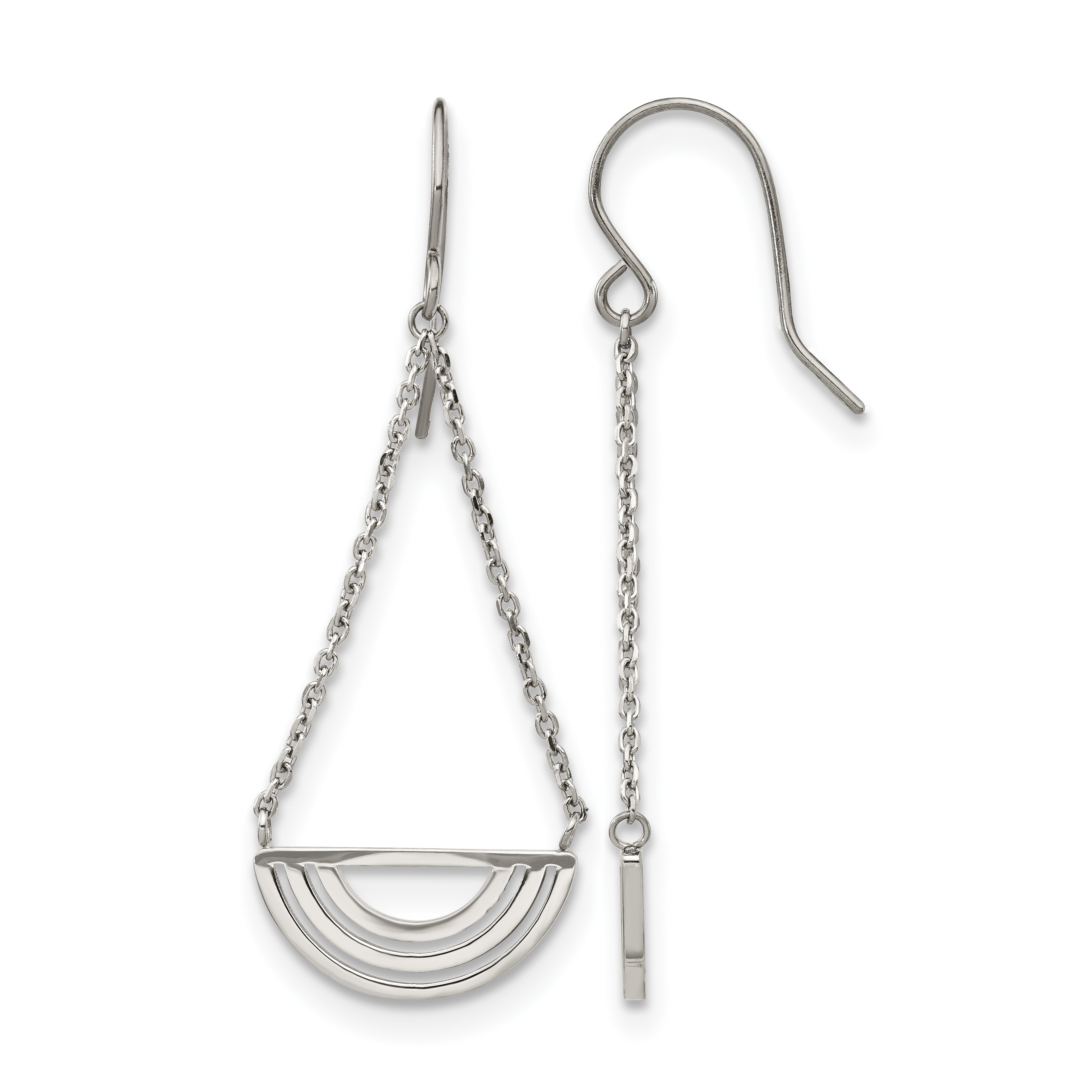 Stainless Steel Polished Drop Dangle Earrings for Women Main image