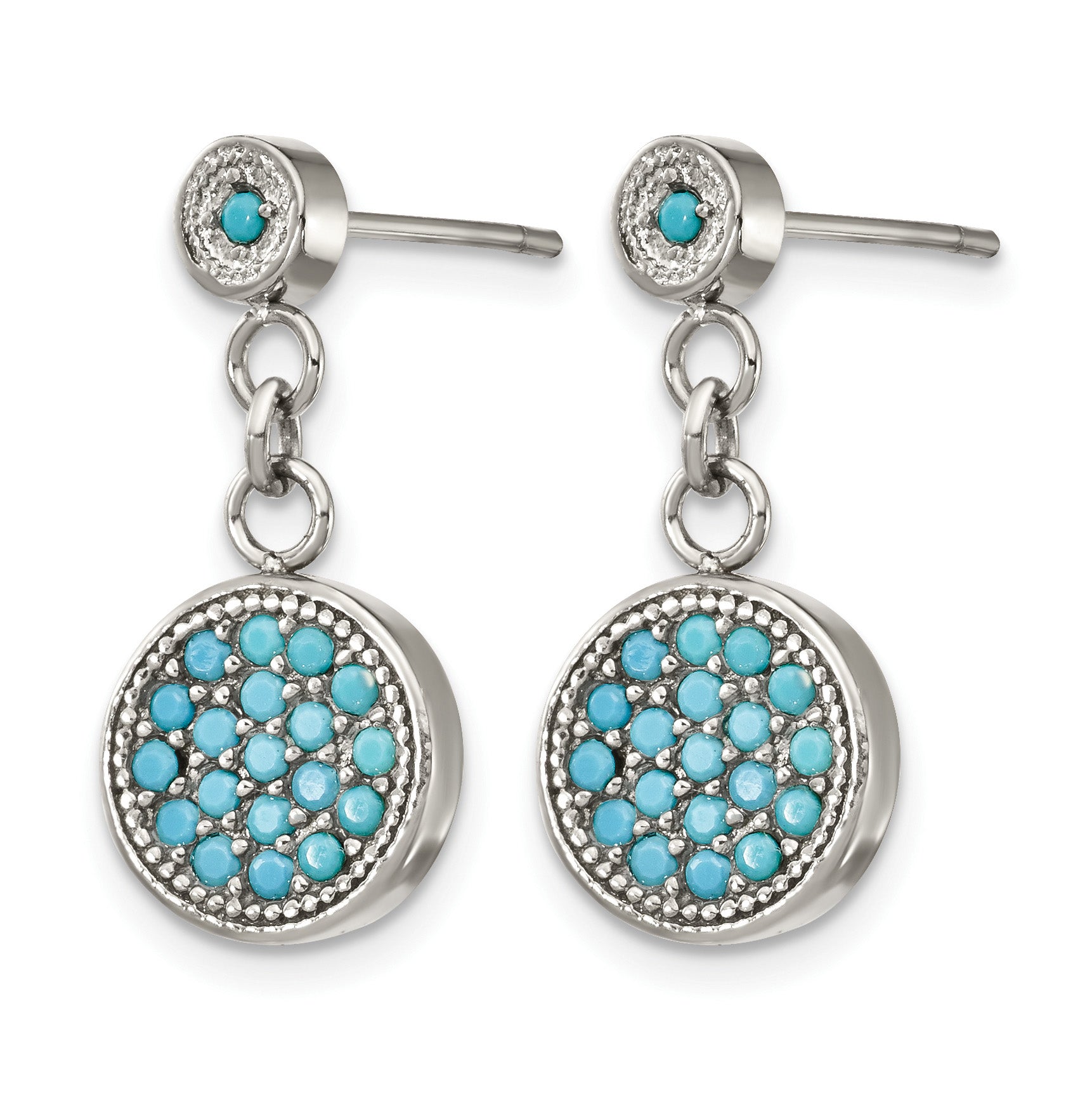 Stainless Steel Polished Drop Dangle Earrings for Women
