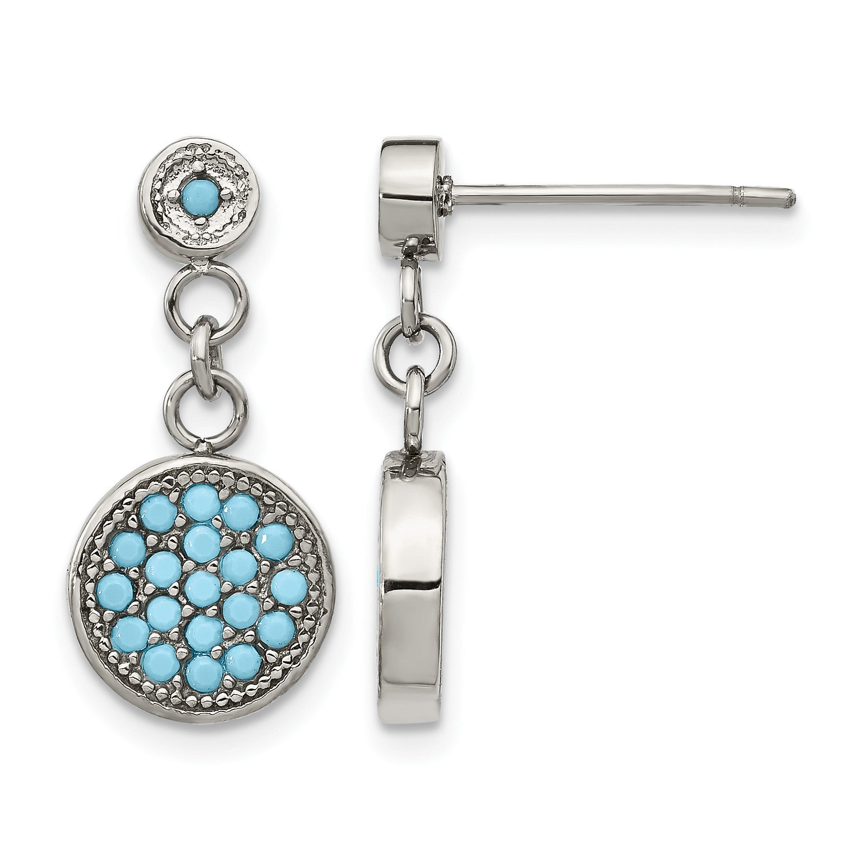 Stainless Steel Polished Drop Dangle Earrings for Women Main image