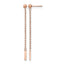Stainless Steel Rose Gold-Tone Polished Drop Dangle Earrings for Women