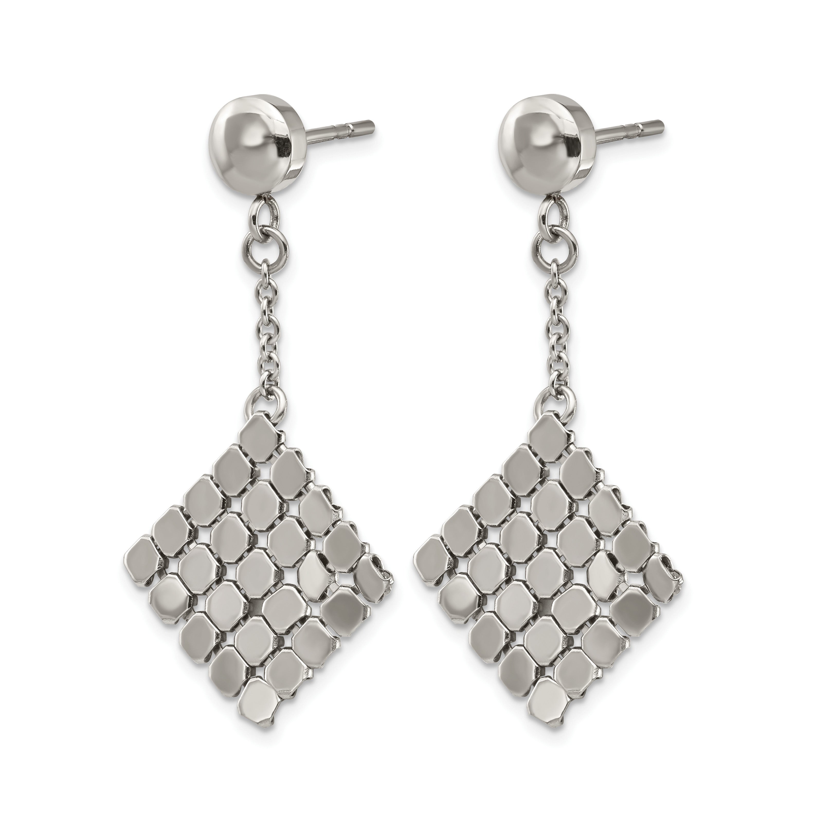 Stainless Steel Polished Drop Dangle Earrings for Women