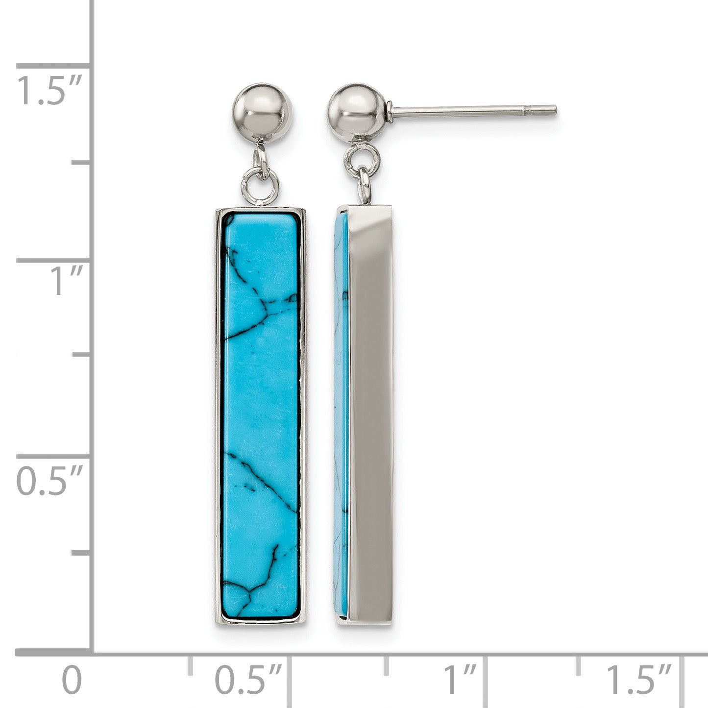 Stainless Steel Polished Drop Dangle Earrings for Women