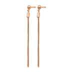 Stainless Steel Rose Gold-Tone Polished Square Drop Dangle Earrings for Women