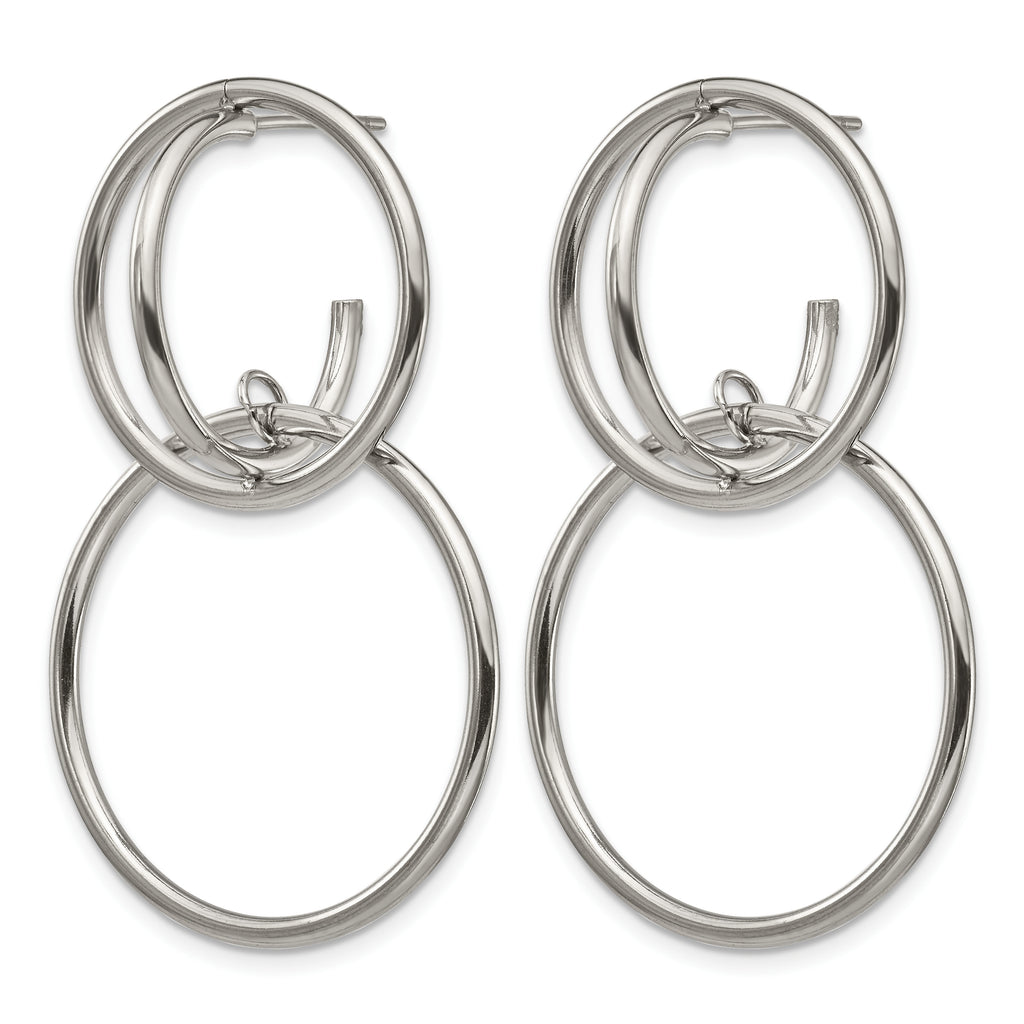 Stainless Steel Polished Drop Dangle Earrings for Women