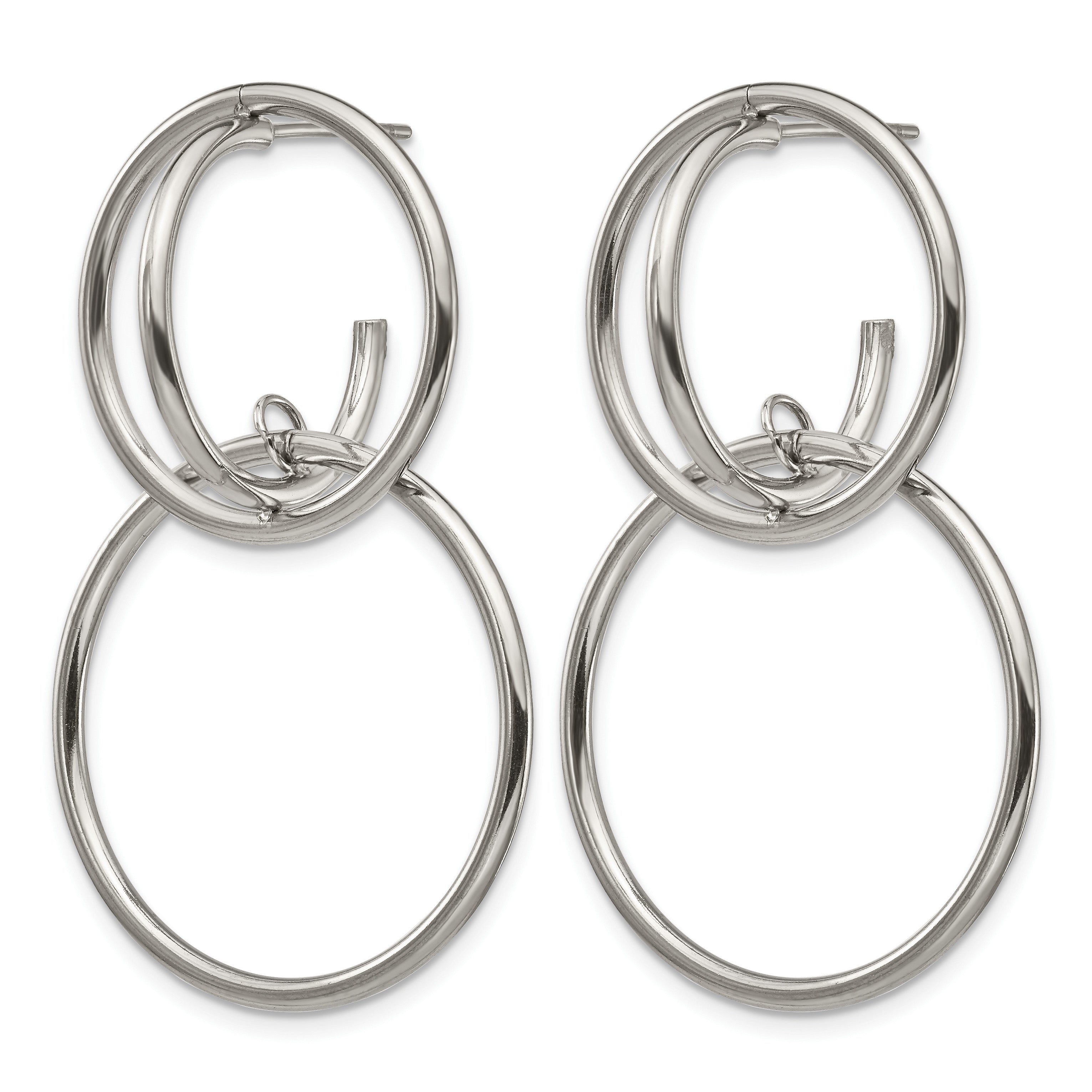 Stainless Steel Polished Drop Dangle Earrings for Women