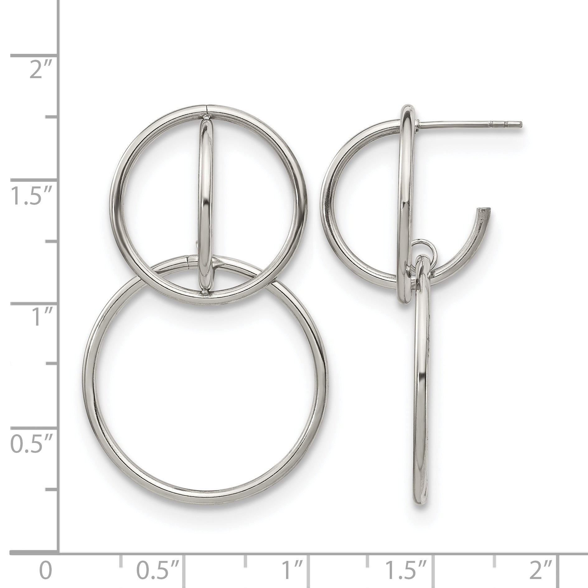 Stainless Steel Polished Drop Dangle Earrings for Women