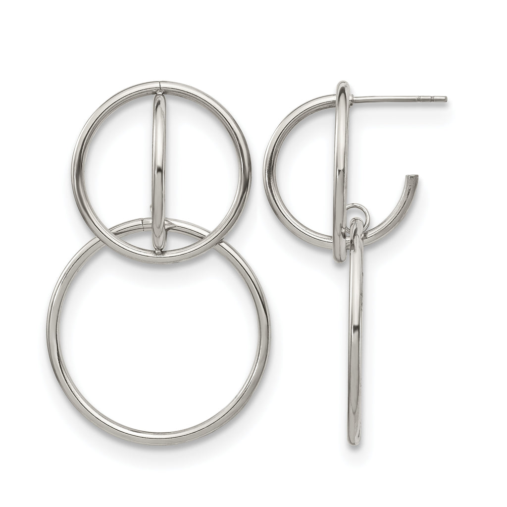 Stainless Steel Polished Drop Dangle Earrings for Women