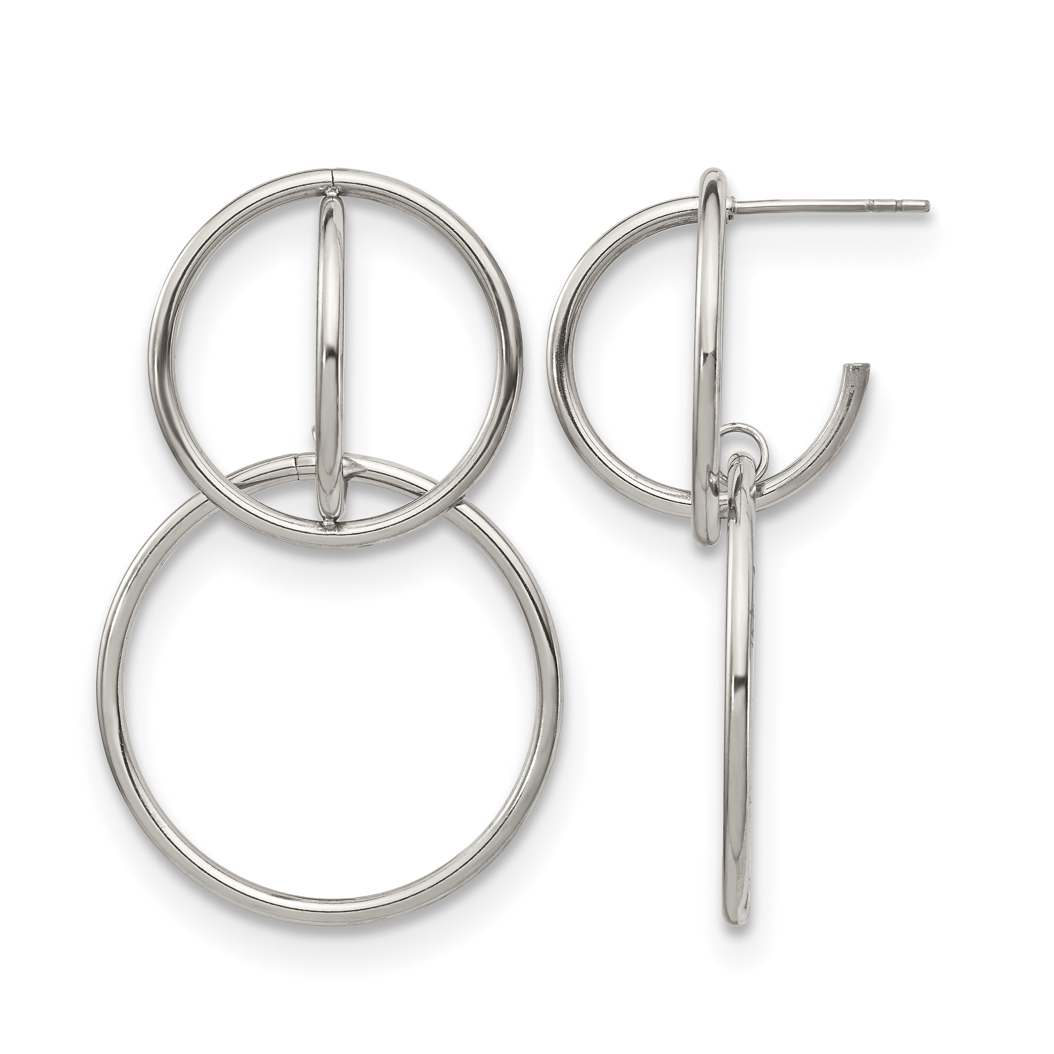 Stainless Steel Polished Drop Dangle Earrings for Women