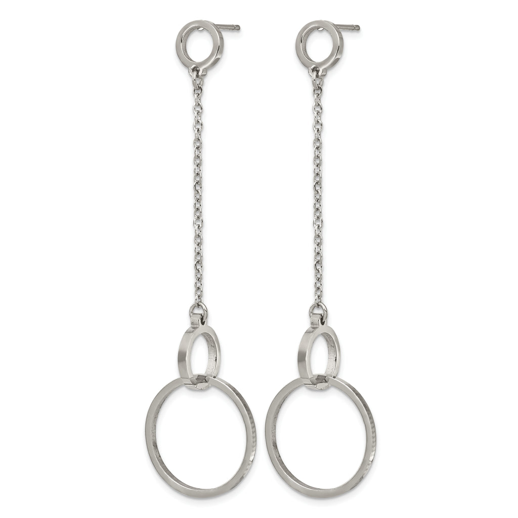 Stainless Steel Polished Drop Dangle Earrings for Women
