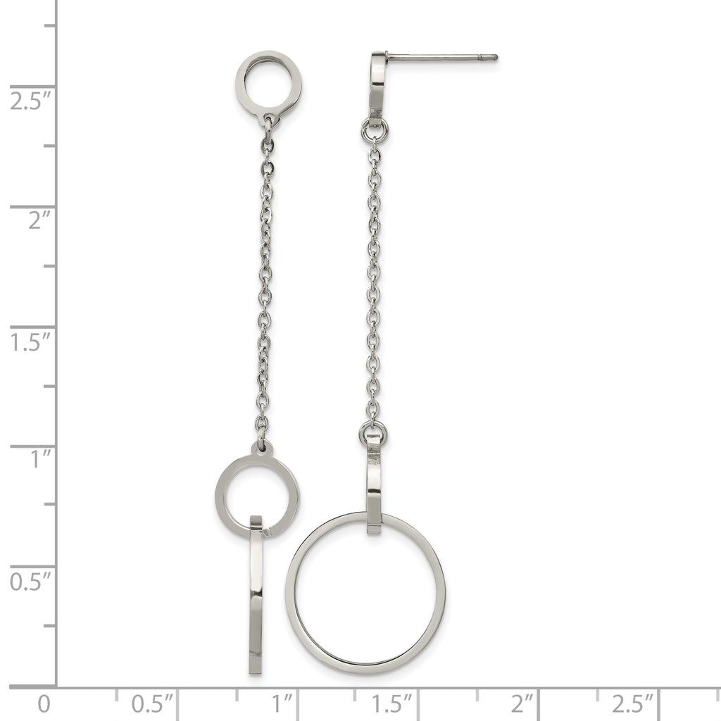 Stainless Steel Polished Drop Dangle Earrings for Women