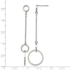 Stainless Steel Polished Drop Dangle Earrings for Women