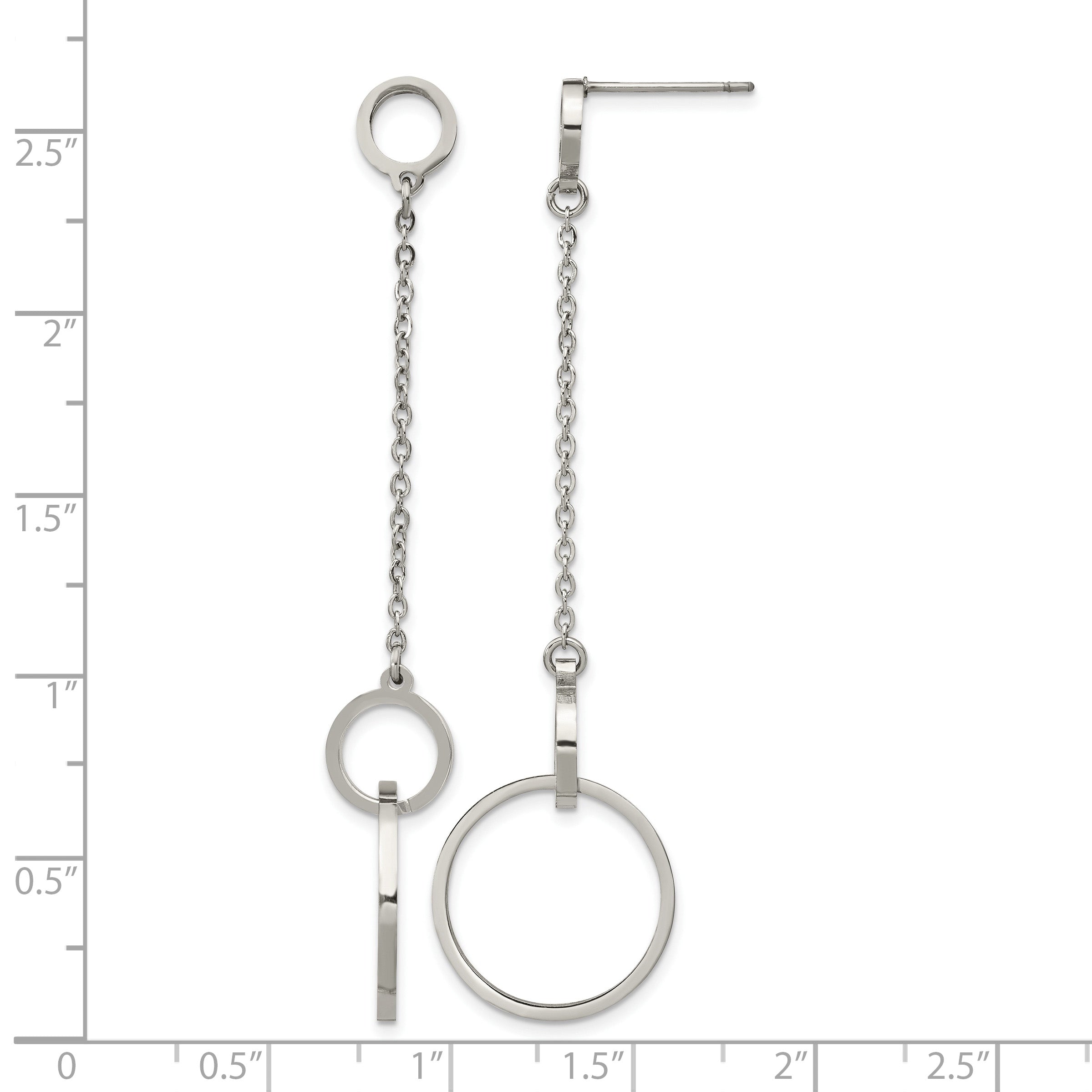 Stainless Steel Polished Drop Dangle Earrings for Women