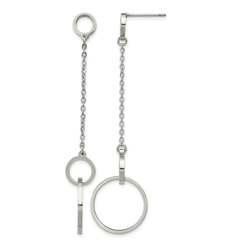 Stainless Steel Polished Drop Dangle Earrings for Women