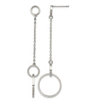 Stainless Steel Polished Drop Dangle Earrings for Women
