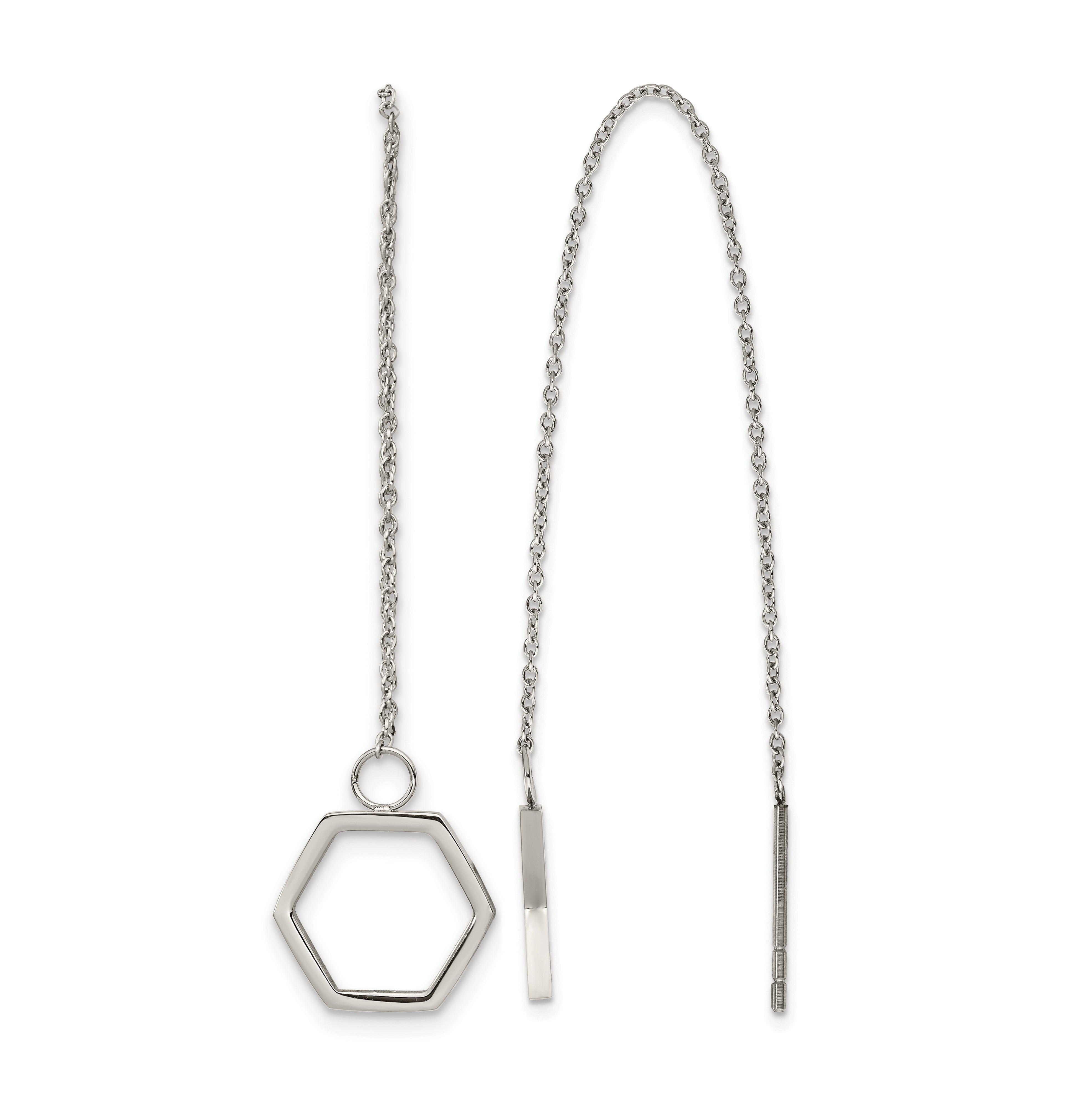 Stainless Steel Polished Threader Earrings for Women Main image