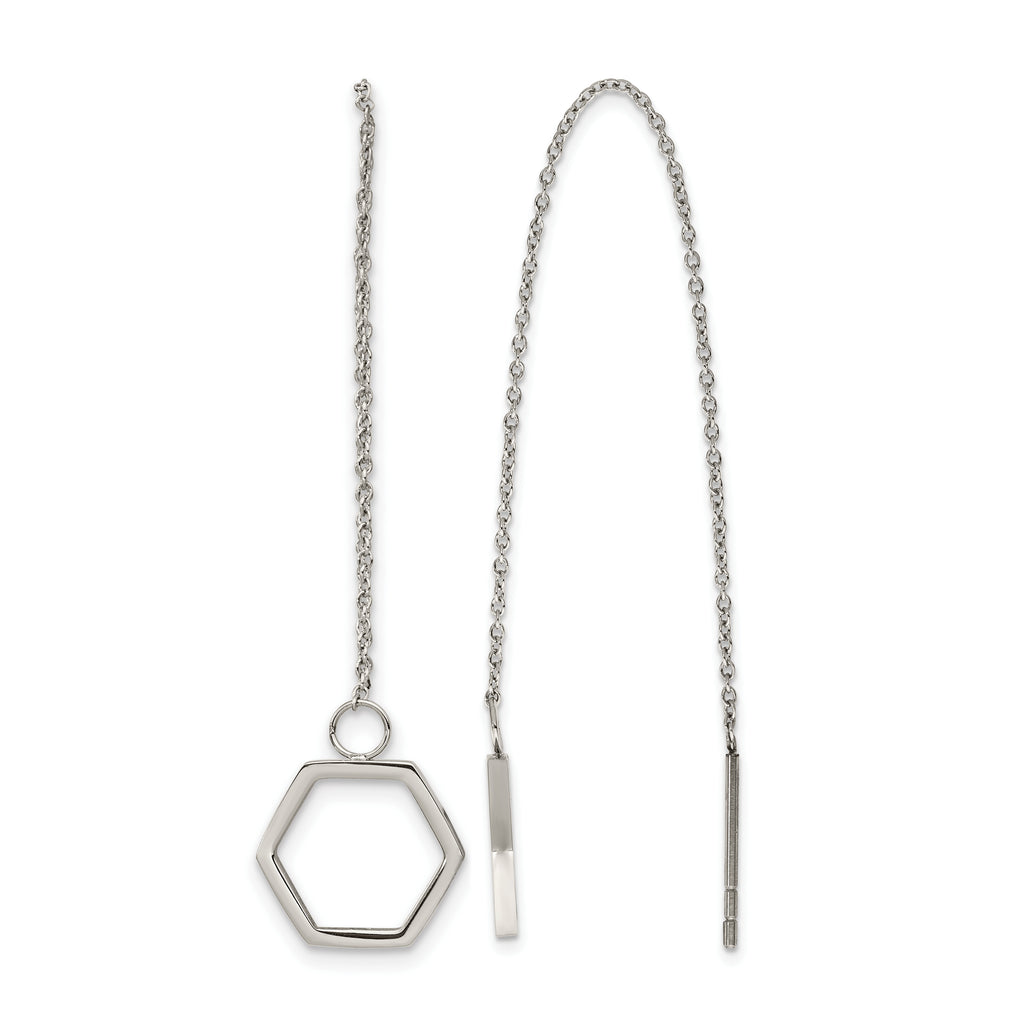 Stainless Steel Polished Threader Earrings for Women