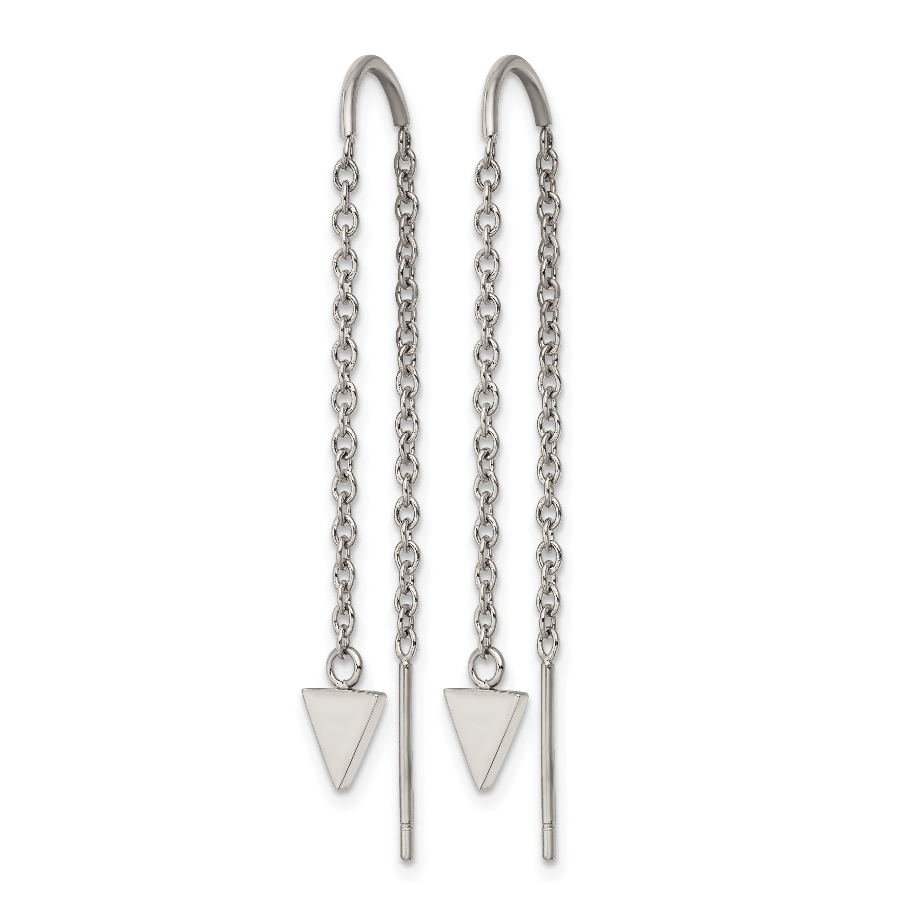Stainless Steel Polished Threader Earrings for Women Secondary image