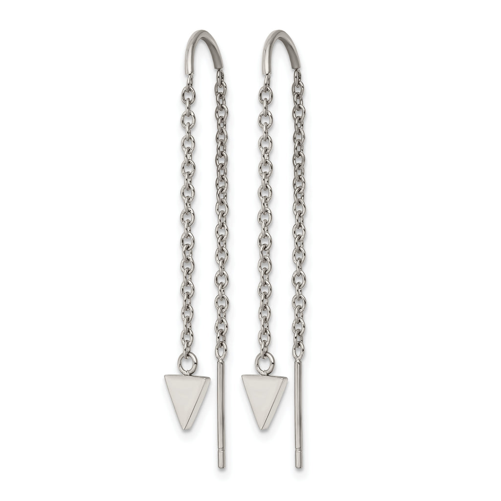 Stainless Steel Polished Threader Earrings for Women