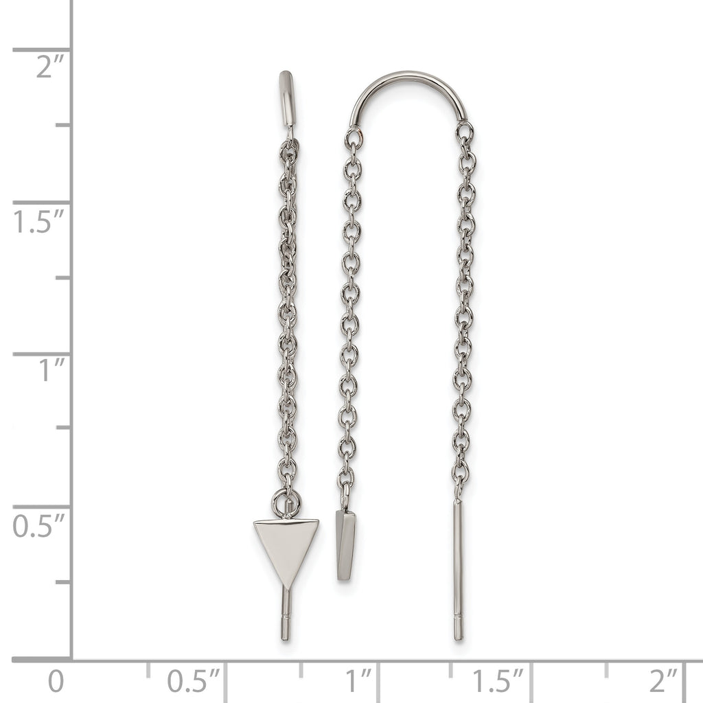 Stainless Steel Polished Threader Earrings for Women