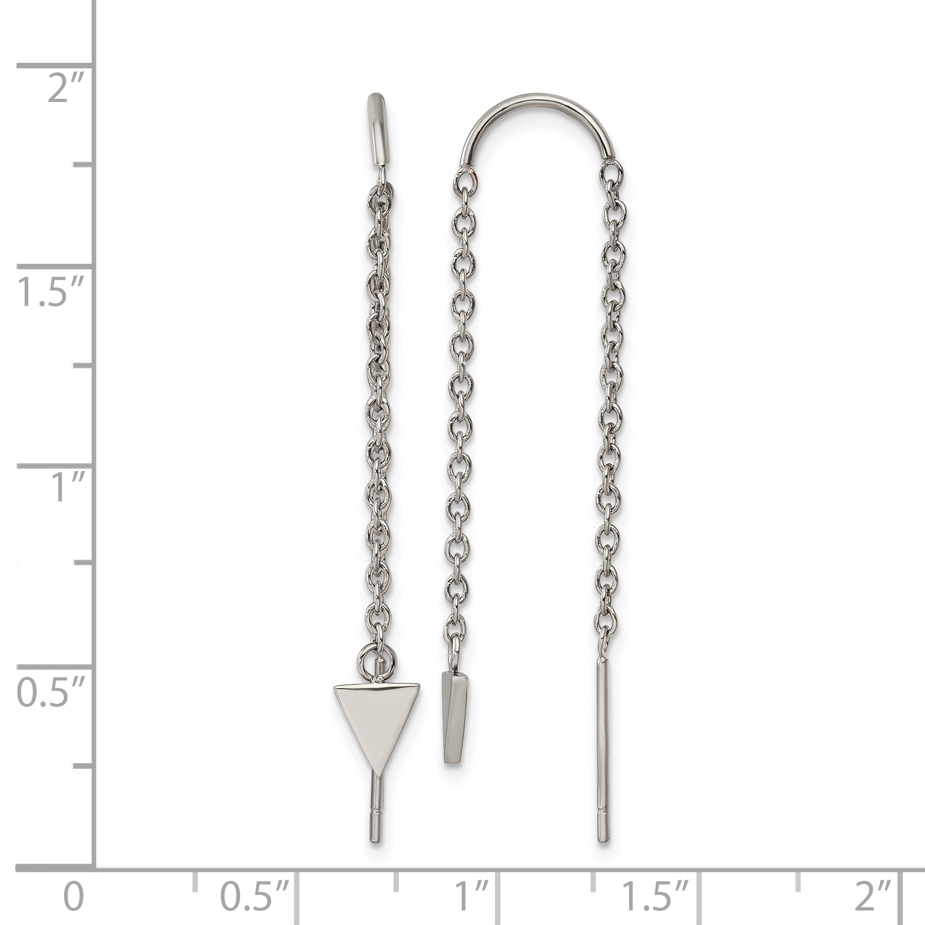 Stainless Steel Polished Threader Earrings for Women