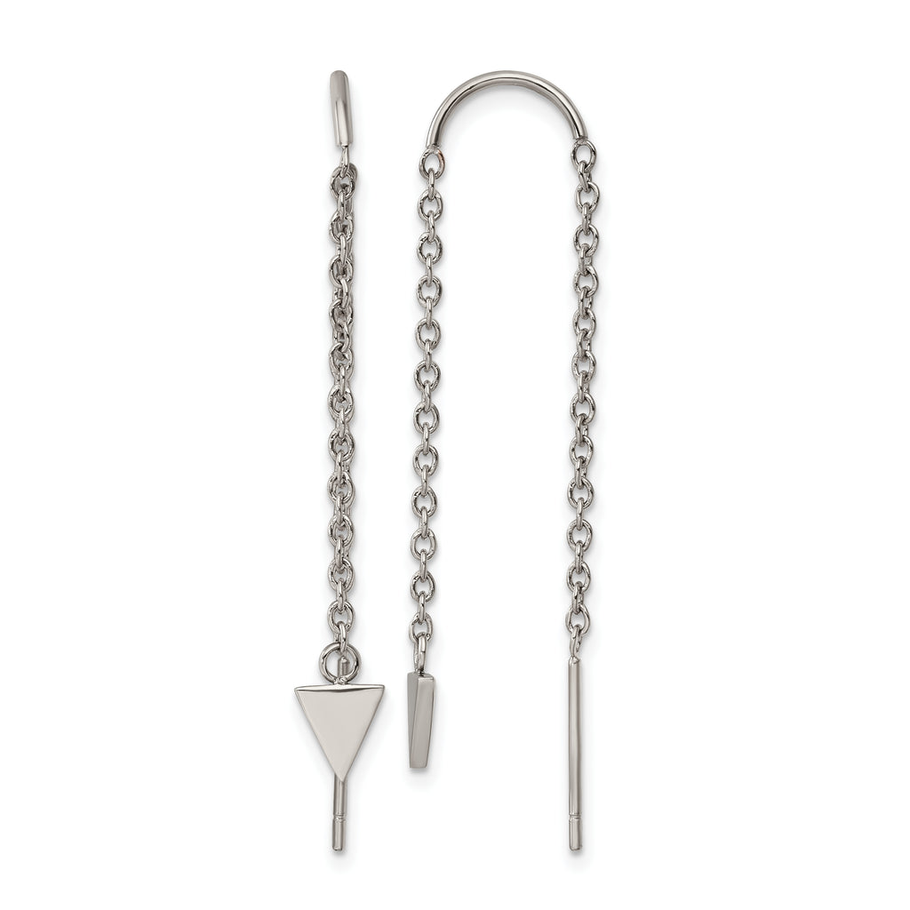 Stainless Steel Polished Threader Earrings for Women