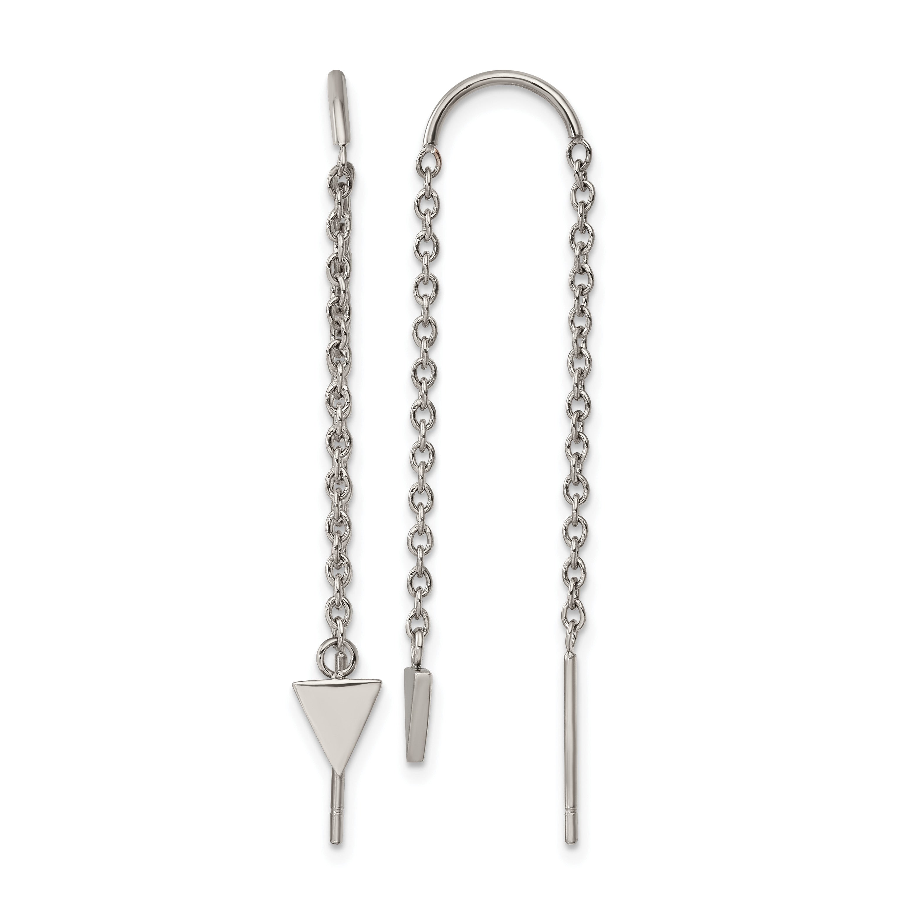 Stainless Steel Polished Threader Earrings for Women