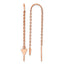 Stainless Steel Rose Gold-Tone Polished Threader Earrings for Women