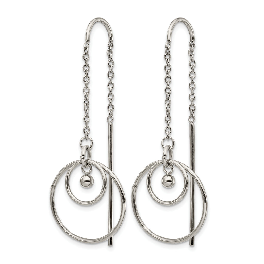 Stainless Steel Polished Threader Earrings for Women