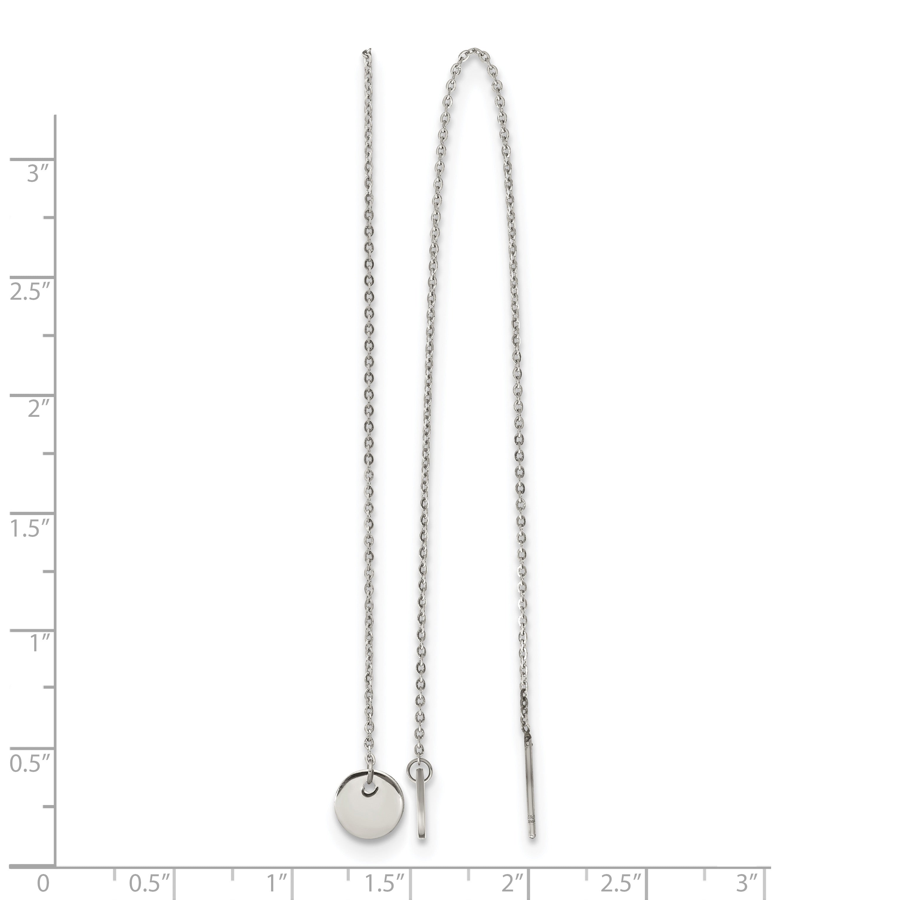 Stainless Steel Polished Threader Earrings for Women