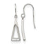 Stainless Steel Polished Crystal Drop Dangle Earrings for Women