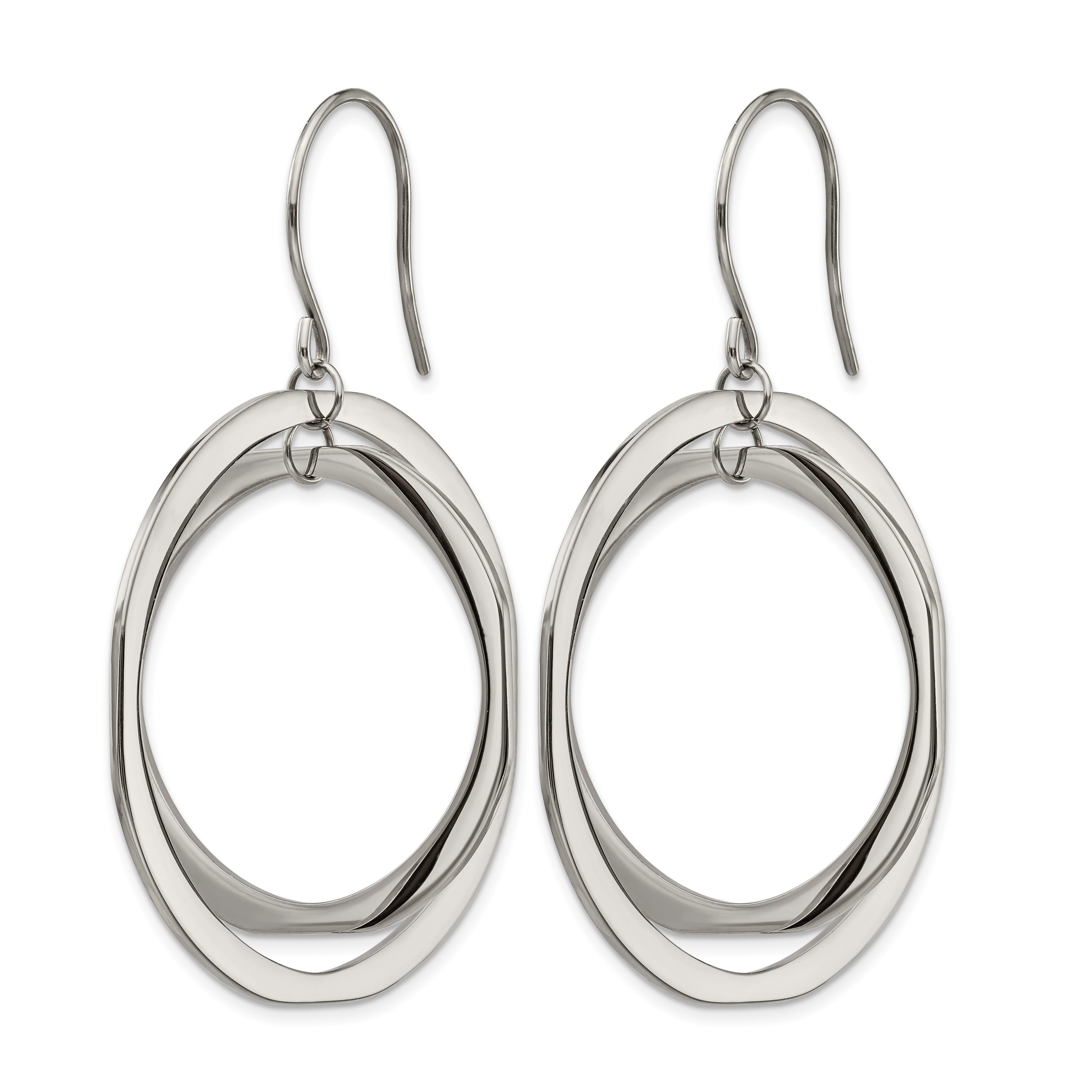 Stainless Steel Polished Drop Dangle Earrings for Women