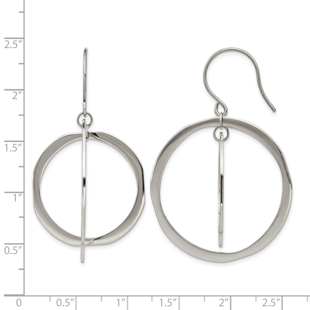 Stainless Steel Polished Drop Dangle Earrings for Women
