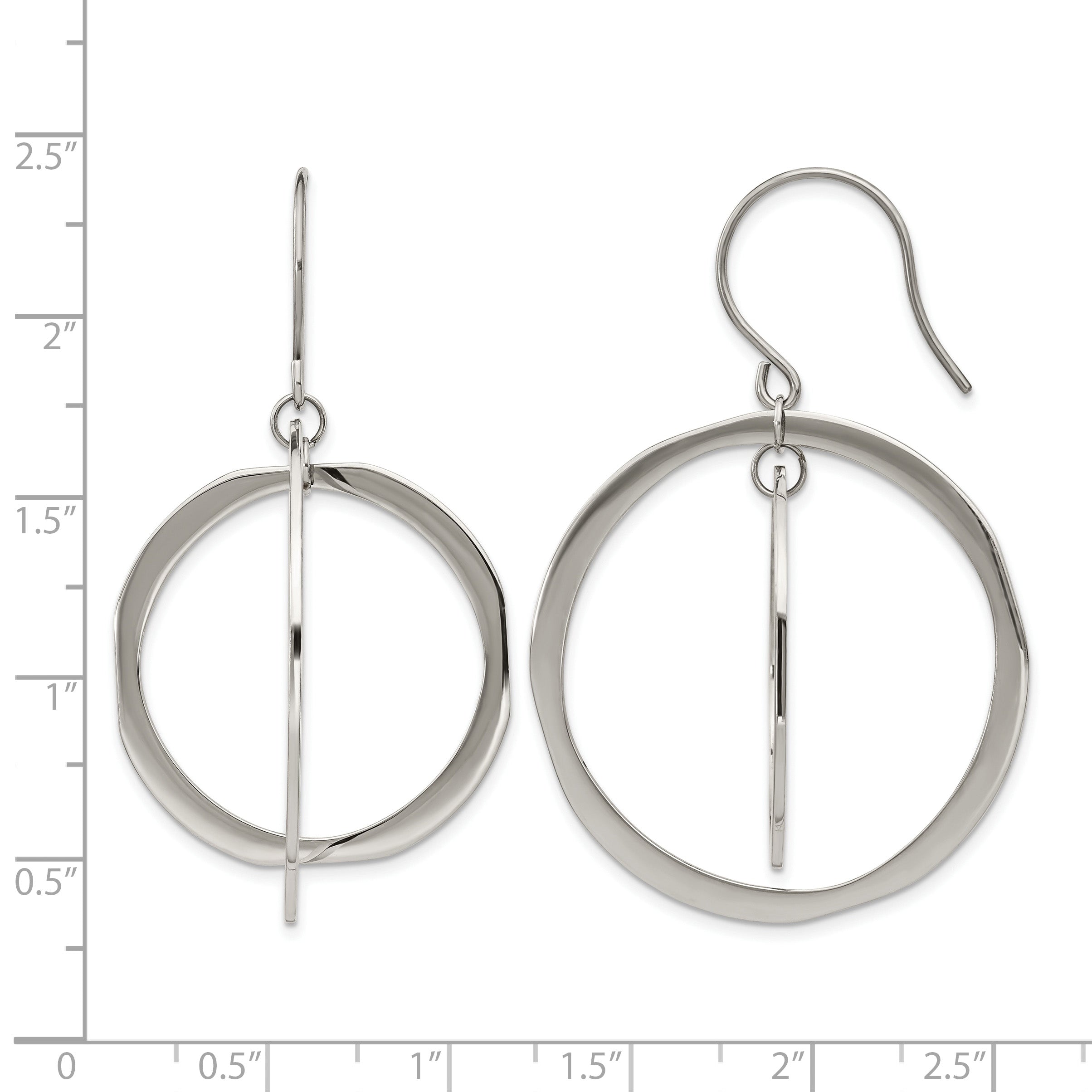 Stainless Steel Polished Drop Dangle Earrings for Women