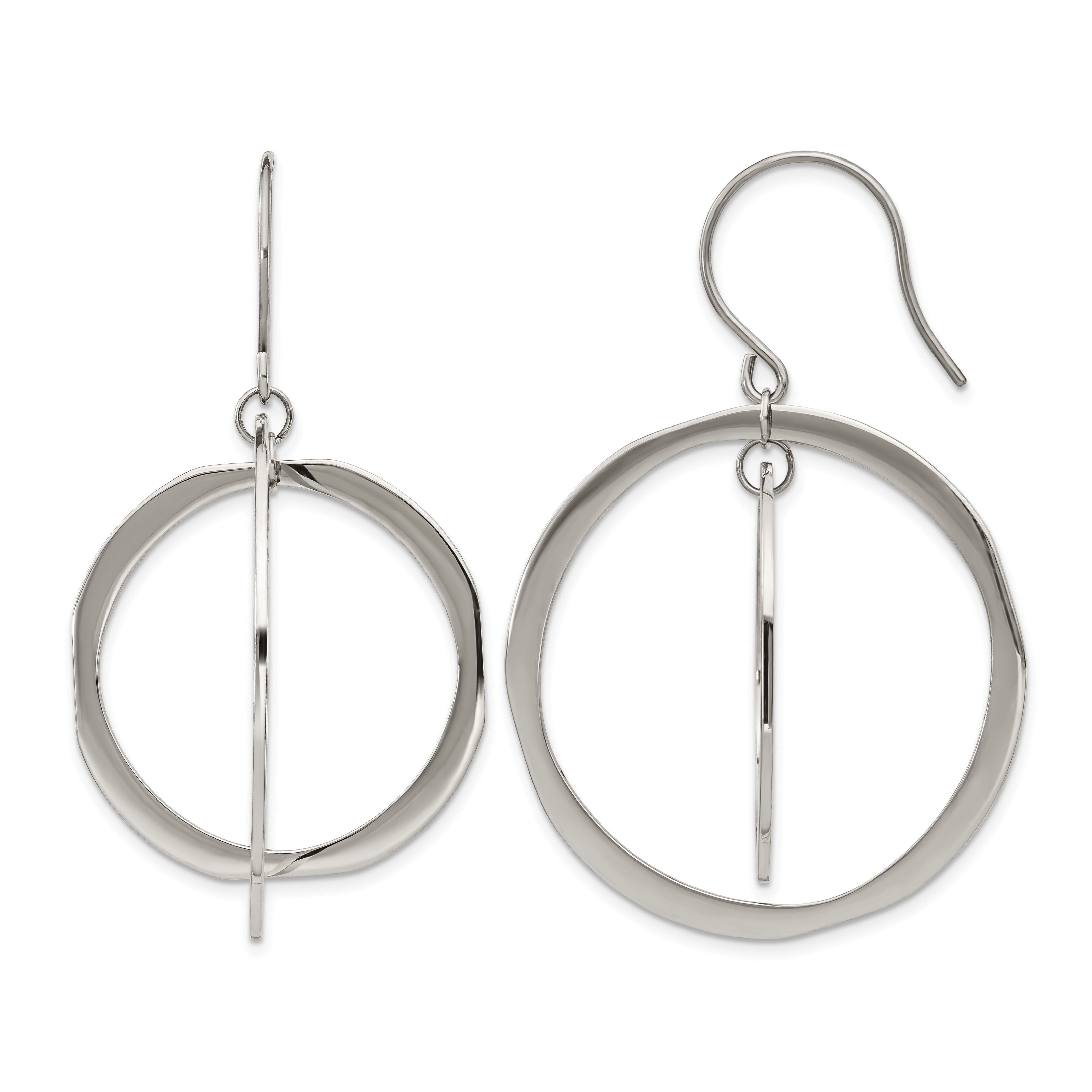 Stainless Steel Polished Drop Dangle Earrings for Women Main image