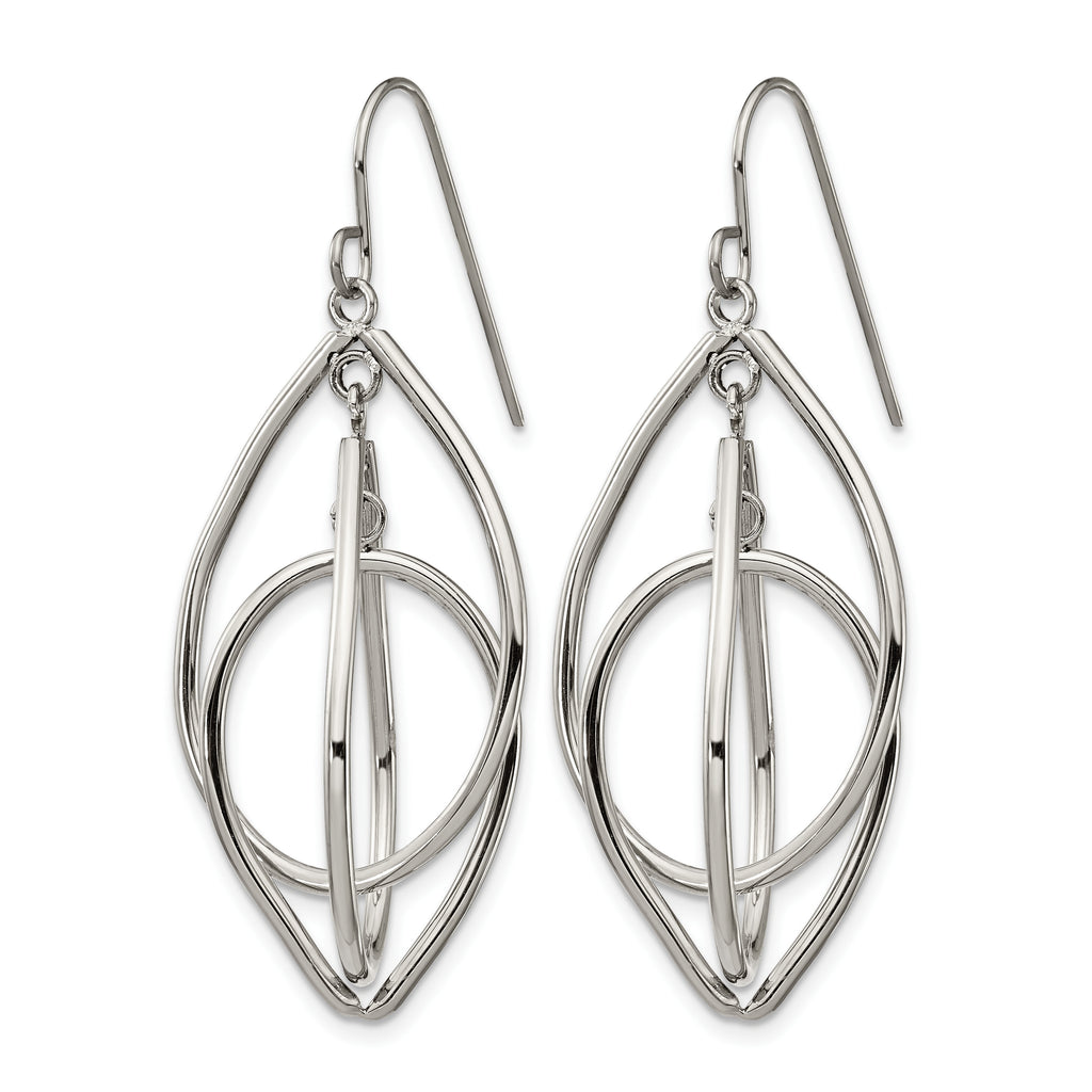 Stainless Steel Polished Drop Dangle Earrings for Women