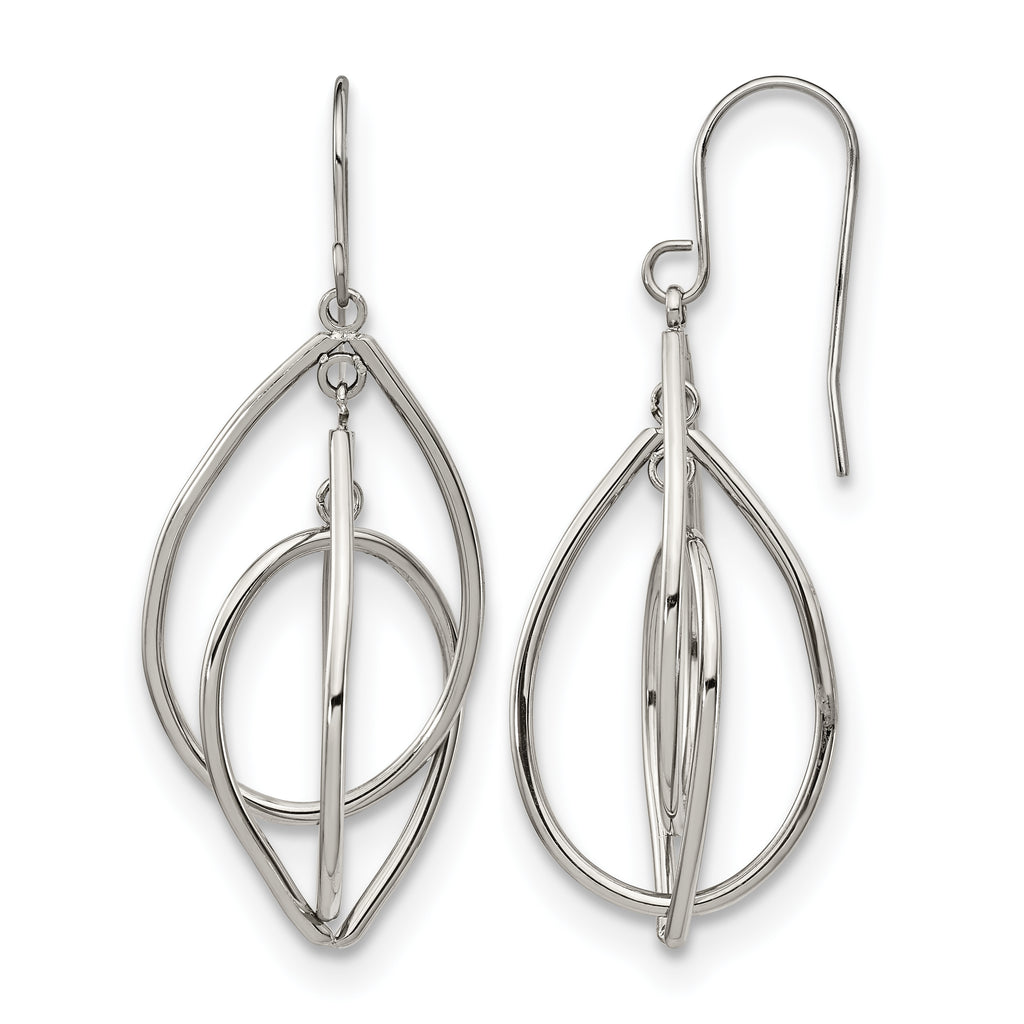 Stainless Steel Polished Drop Dangle Earrings for Women
