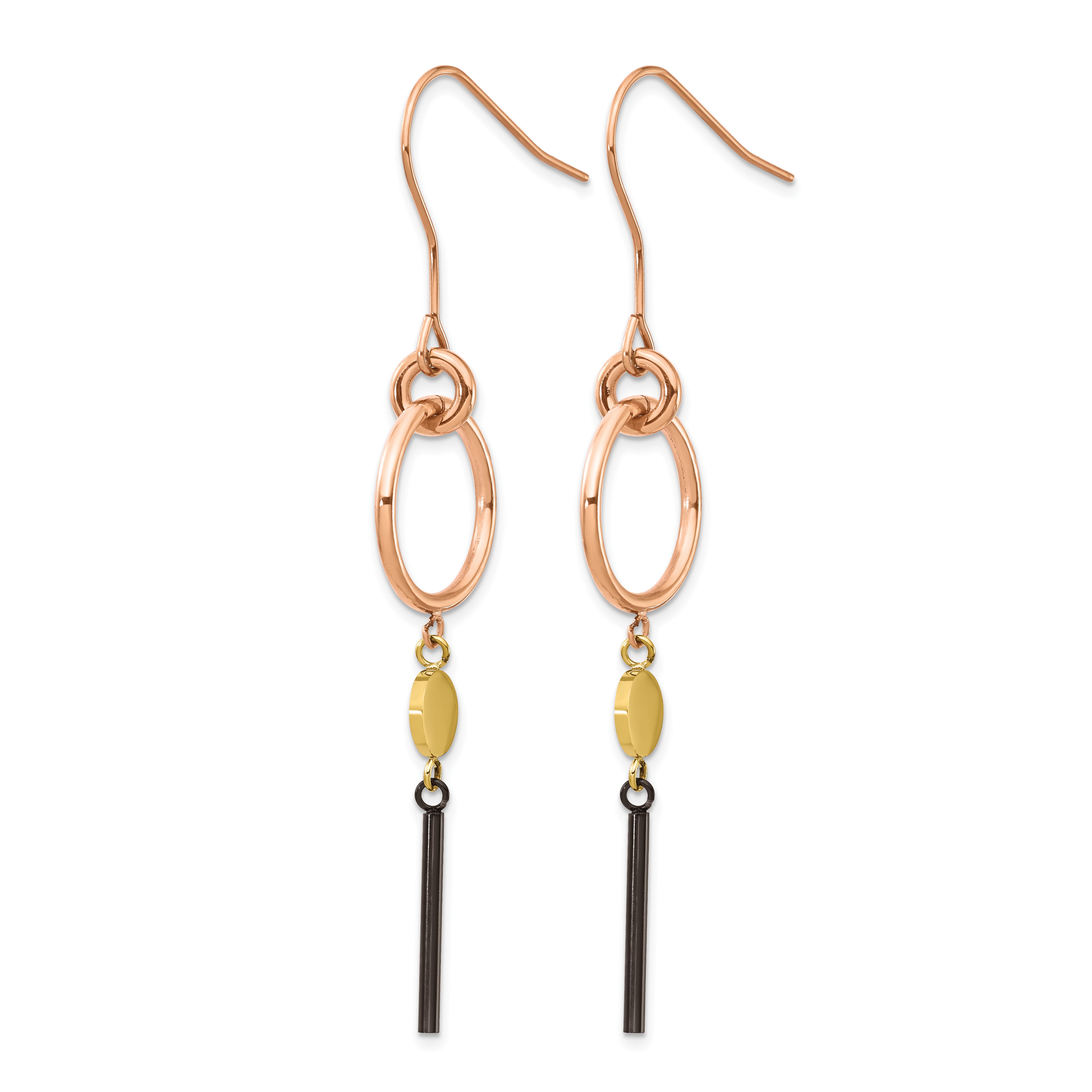 Stainless Steel Multi-Color Polished Drop Dangle Earrings for Women Secondary image