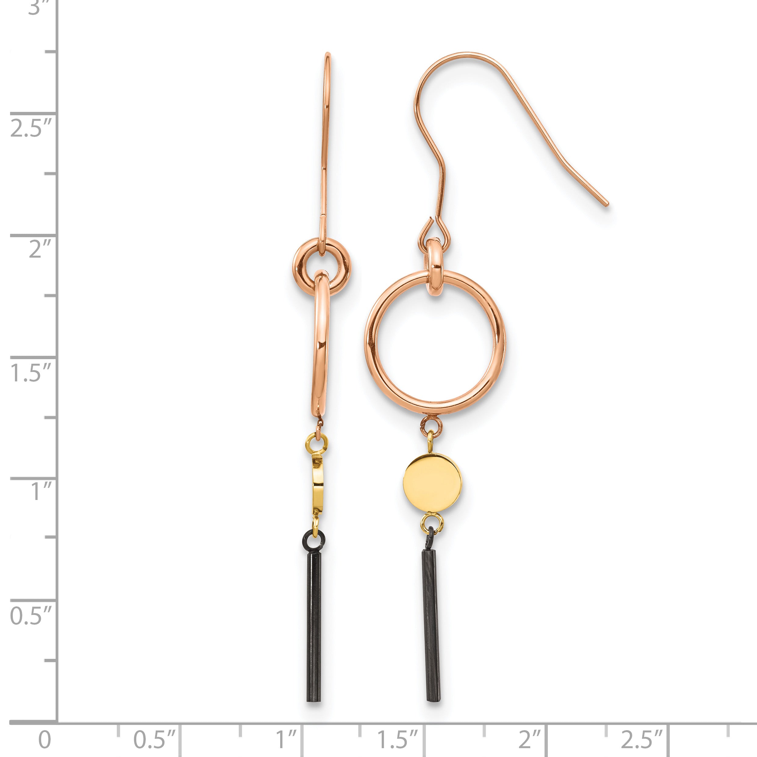 Stainless Steel Multi-Color Polished Drop Dangle Earrings for Women