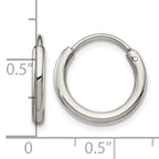 Stainless Steel Polished Endless Hoop Earrings for Women