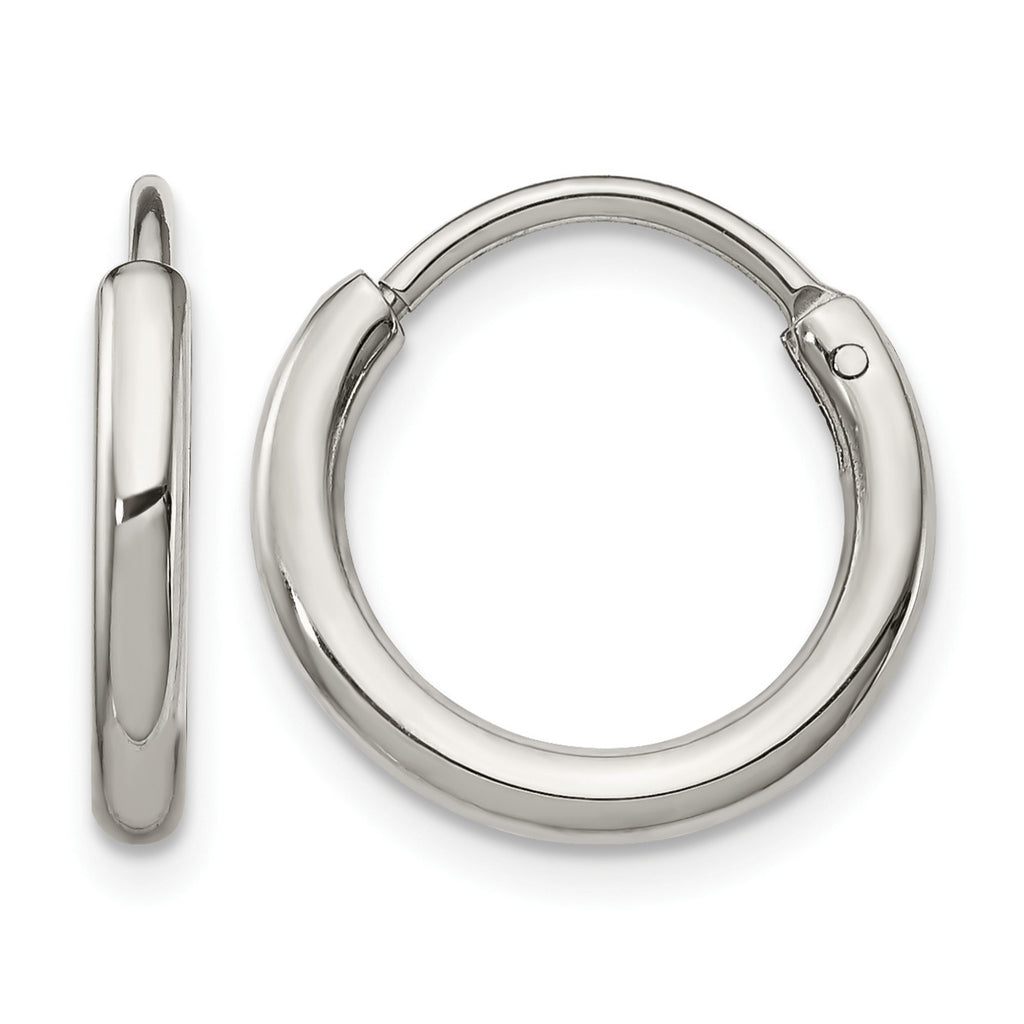 Stainless Steel Polished Endless Hoop Earrings for Women
