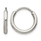 Stainless Steel Polished Endless Hoop Earrings for Women