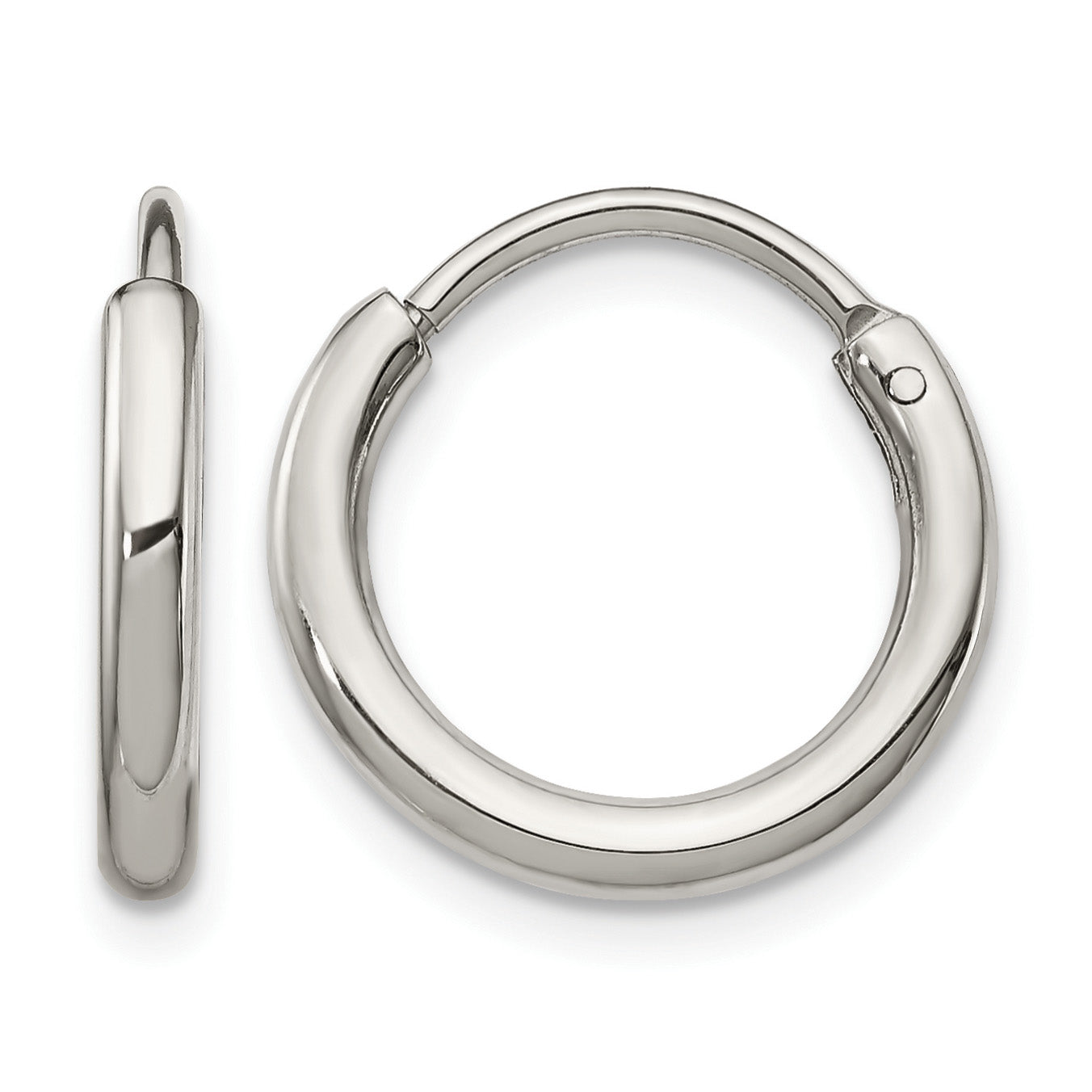 Stainless Steel Polished Endless Hoop Earrings for Women