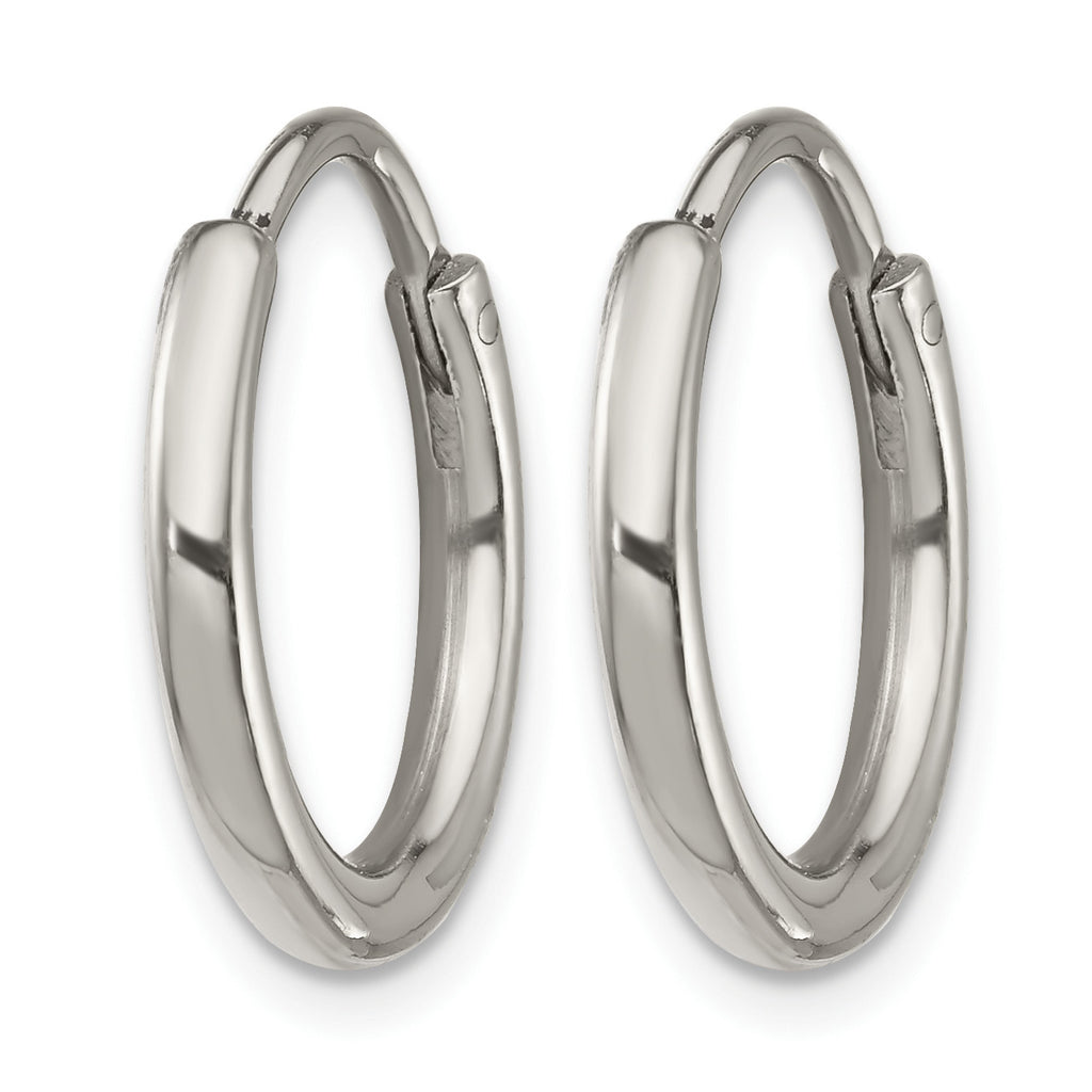 Stainless Steel Polished Endless Hoop Earrings for Women