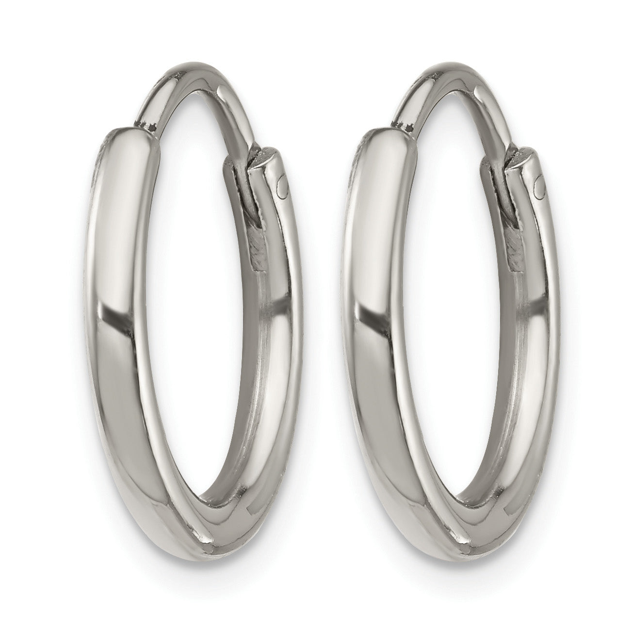 Stainless Steel Polished Endless Hoop Earrings for Women