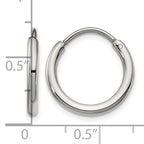 Stainless Steel Polished Endless Hoop Earrings for Women