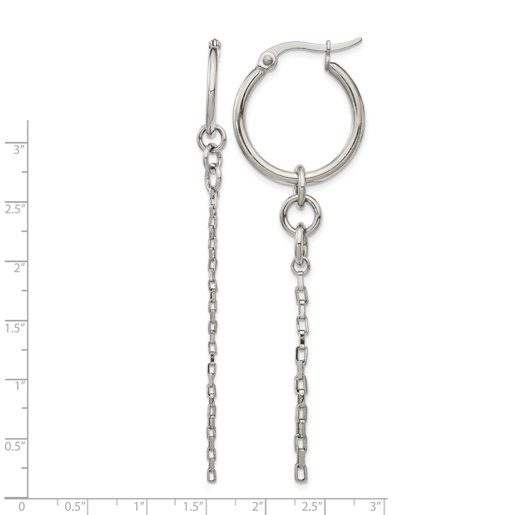 Stainless Steel Polished Drop Dangle Earrings for Women